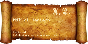 Méri Mariann névjegykártya