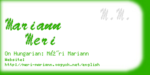 mariann meri business card